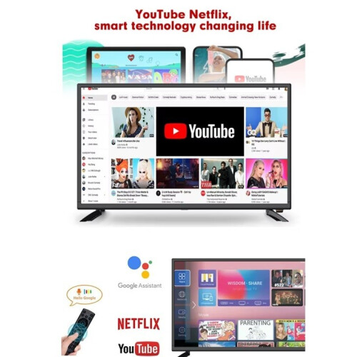 NEW 40" Android Smart TV WIFI Google Assistant HDMI Full HD 1