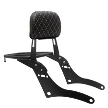 Motorcycle Rear Passenger Sissy Bar Backrest with Luggage Rack for Rebel 300 500 CMX300 CMX500 2017-2023 Grid