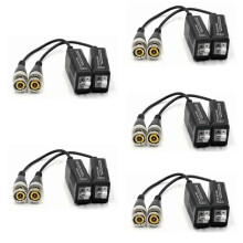 5 Pares Balun BNC Macho A UTP Cámara de Red para HD TVI AHD CVl Cámara CCTV Video Balun BNC A CAT5 CAT6 UTPPasivo Vídeo