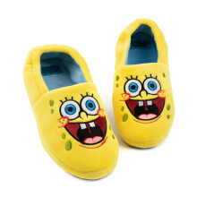 (11 UK Child) SpongeBob SquarePants Slip On Loafer Slippers (Unisex Kids Yellow)