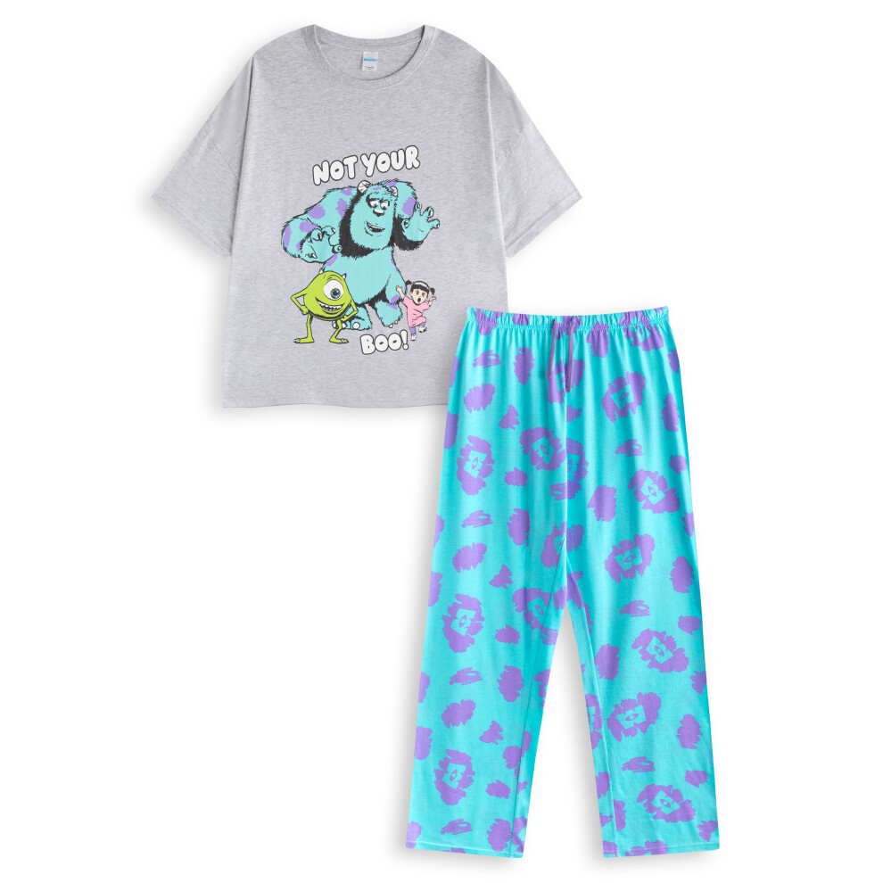 Disney (Small) Monsters Inc Short Sleeve Long Leg Pyjama Set (Womens Multicoloured)