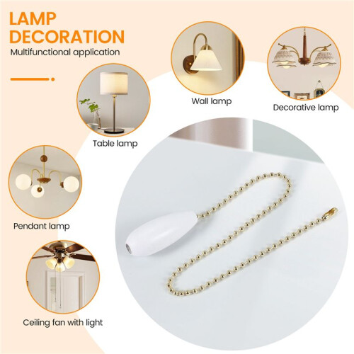 4 Pieces Ceiling Fan Chain Pulls Wooden Pull Chain Extension Pull Chain for Ceiling Light Lamp Fan Chain