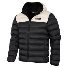 (L, Black Dark Parchment) Calvin Klein Mens 2026 San Gabriel Padded Woven Jacquard Jacket