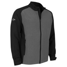 (XL, Medium Grey Heather) Callaway Golf Mens Full Zip Windproof Water Resistant Colour Block Jacket