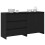 VidaXL vidaXL Sideboard 2 pcs Black 70 x 41 x 75 cm Engineered Wood 5