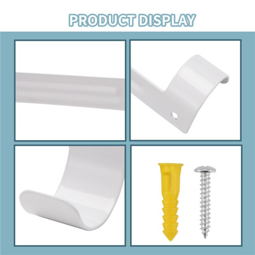 2Pack Ironing Board Hanger,Wall Mounted Ironing Board Holder for Laundry Rooms (White) 2