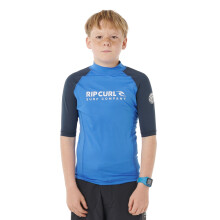 (10 Years, Blue Gum) Rip Curl Kids Shock UPF Short Sleeve Rash Vest