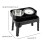 Skylos Raised Dog Bowl 4-Height Adjustable Feeding Station Full Set 1600ml Black 2