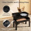 Skylos Raised Dog Bowl 4-Height Adjustable Feeding Station Full Set 1600ml Black 5