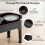 Skylos Raised Dog Bowl 4-Height Adjustable Feeding Station Full Set 1600ml Black 6