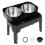 Skylos Raised Dog Bowl 4-Height Adjustable Feeding Station Full Set 1600ml Black 9