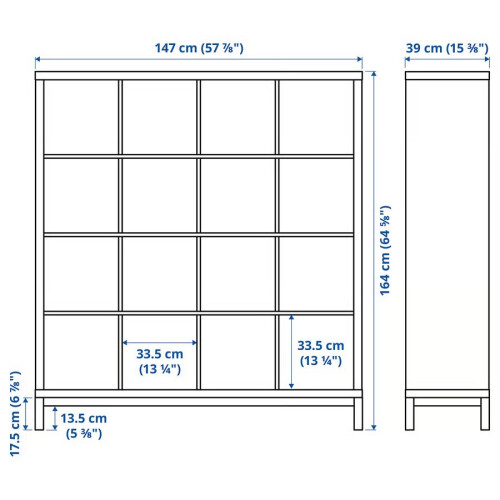 IKEA KALLAX 16 Cube Unit with Underframe 147x164 2