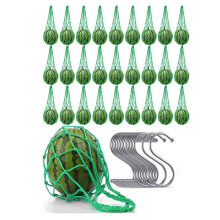 30er-Pack Melonen-Hängematten mit S-Haken, Robustes Wassermelonen-Hängemattennetz zum Schutz Vor Dem Herunterfallen für Optimales Wachstum