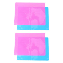 4x Feuilles de Silicone A3 Extra-Grandes pour Tapis de Moulage de Bijoux Artisanat,Bleu et Rose