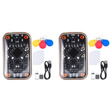 2X Chameleon Ultra V2.0 Lecteur de Puces RFID Intelligent 125 KHz 13,56 MHz, Décodage de Cartes, Duplicateur NFC + 3 Porte-Clés UID/Cartes CUID