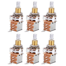 6Stck A500K Potentiometer Push-Pull-Schalter Gitarrensteuerpotentiometer E-Gitarren-Tonvolumen-Teile Gold