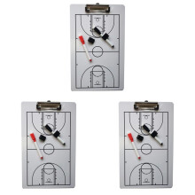 3X Board Dry Erase Coaching Board Doppelseitiges Design Strategietafel Whiteboard für Basketball