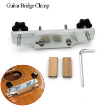 2X Pince de Pont de Guitare en Métal Outil de Liaison de Pont de Guitare en Alliage D'Aluminium pour Luthiers avec Blocs en Bois Outils de Luthier de