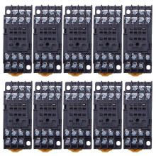 10X PYF14A DIN Schiene Power Relais Sockel Basis 14 Pin fuer MY4NJ HH54P MY4
