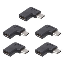 5X 90 Degree Right Angle USB 3.1 Type C Male to Female USB-C Converter Adapter