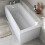 Bathroom Single Ended 1800x800mm Square Bath Front Panel Acrylic White Modern 1
