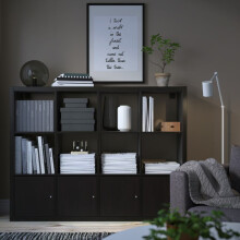 IKEA KALLAX 12 Cube Unit with 4 Inserts 147x112