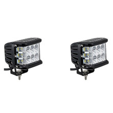 2X Automatisches Dreifach Seitlich Beleuchtetes Arbeitslicht Dome Light Burst Blinklicht Scheinwerfer Spotlight Stroboskoplicht LED Auto Supplies C