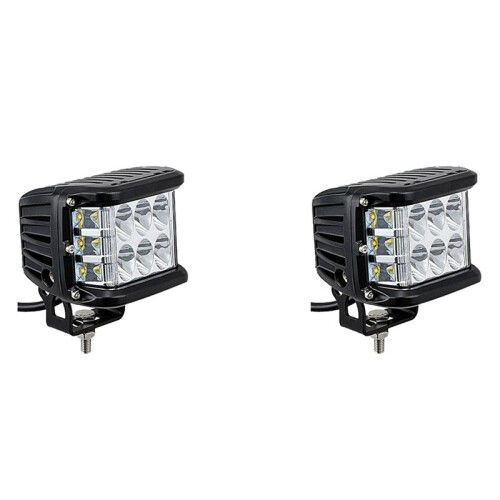 2X Auto Triple Side Lighted Work Light Dome Light Burst Flashing Light Headlight Spotlight Strobe Light LED C
