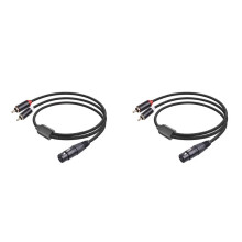 2X 3Pin XLR Female to Dual RCA Male Y Splitter Cable,Mixer Amplifier Audio Cable,Stereo Audio Interconnect Cable,3 Meter