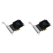 2X 4 Port PCIE POE Netzwerkkarte 10/100/1000/2500 Mbit/S Gigabit Industrial Ethernet Konverter 20G PCIE X4 Adapter 8125BG Chip