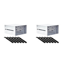 2X 3-Bay-Festplattenkäfig-Rack, 2xoptischer Laufwerksplatz Bis 3x3,5-Zoll-Festplattenplatz, 2 Gehäuselaufwerke im Gehäuse