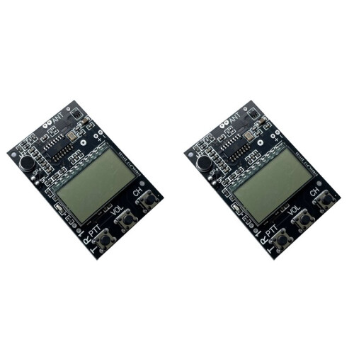 2X FM Walkie Talkie Circuit Board Multi-Function FM Transmitter Receiver 7 Frequency 27-480MHz DC3.3-6V