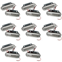16PCS Car Light 16LED Daytime Running Light Fog White Light DRL Daytime Running Lamp Universal