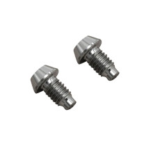 2 Pezzi per TC4 Titanio Vite di Scarico Disco Idraulico Vite Freno Mountain Bike-Argento