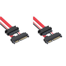 2X Conversion de Lecteur Optique 22P Public Vers Slimline 7+6SATA 13P Femelle pour Ordinateur Portable 7+15 Disque Dur Mâle