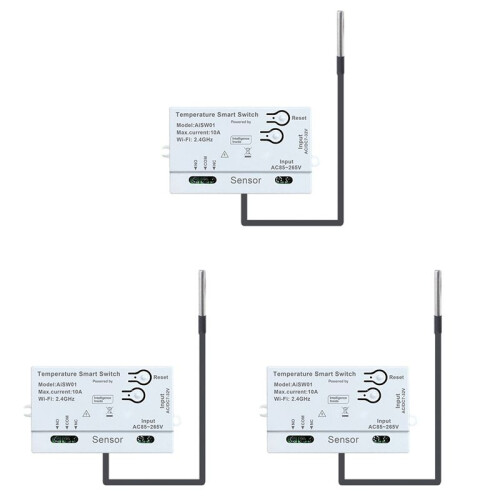3X Tuya WiFi Temperature  Sensor 2.4G WiFi Temperature  Sensor   with 1M Temperature Probe