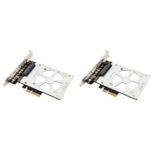 2X U.2 auf PCIE Adapter PCI Express 3.0 X4/X8/X16 auf SFF-8639 U.2 Adapter für 750 2,5 Zoll NVMe PCIE U2 SSD SSD Adapter