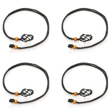 4X Collier Cordon Porte-Pierre Vide, Cordon de Collier pour Cristaux, Pendentif Porte-Pierre Réglable Porte-Collier Pendentif