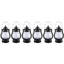 24 Pezzi Lanterna Decorativa con Candela LED Lanterna Vintage Lanterna A Candela Appesa Lanterna A Batteria Nera