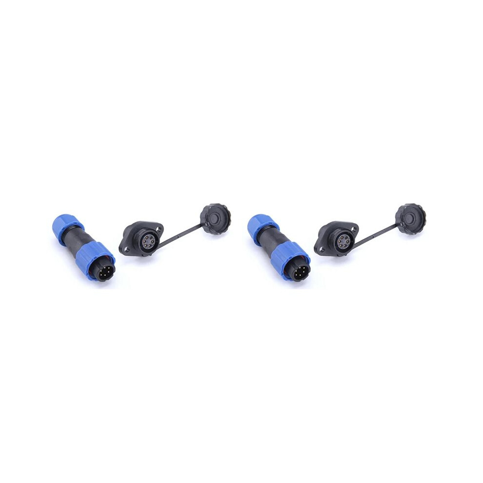 Photos - Other Hand Tools 2X SP13 Waterproof Connector IP68 6 Pin Cable Connectors Male/Female Plug and Socket Nut/Flange/Docking
