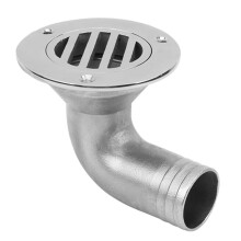 Marine Boat Floor Drain 316 Stainless Steel 90 Deck Water Drain for Cockpit Cabin Bilge and Deck Drainage Systems