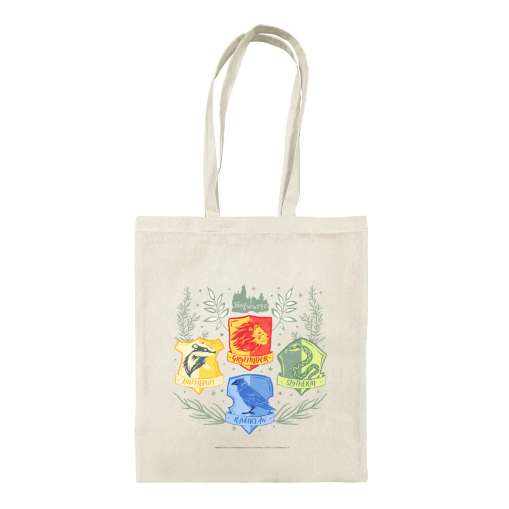Harry Potter Unisex Natural Herbology Crests Tote Bag In - Image 3