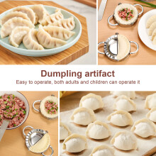 Dumplings Hersteller 8 StüCke,Empanada Pressform und Ausstecher,Pie Ravioli Teig GebäCk Wrappers Manueller FüLllöFfel für die Haut
