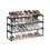 3-Tier Shoe Rack - Metal - Black - Stackable and Easy to Assemble 1