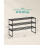 3-Tier Shoe Rack - Metal - Black - Stackable and Easy to Assemble 6