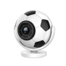 Miniproyector HY300F con Forma de Balón de Fútbol, WiFi6, Android 14, con Allwinner H726, 5.4, para Cine en Casa, Enchufe Europeo
