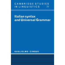 Italian Syntax and Universal Grammar by Guglielmo Cinque Hardcover Boo