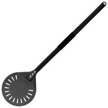 MéTal Pizza Tourner Peel Surdimensionné Professionnel Longue Ronde Outil de Pizza PoignéE Amovible à Pâtisserie RéGlable en Aluminium