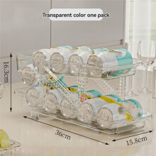 Soda Can Dispenser 2 Tier Automatic Rolling Can Dispenser for Refrigerator Stackable Beer Soda Dispenser