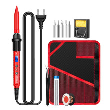 ANENG SL106 Digital Electric Soldering Iron 220V Adjustable Temperature Welding Solder Repair EU Plug Soldering Kit Tool 11PCS